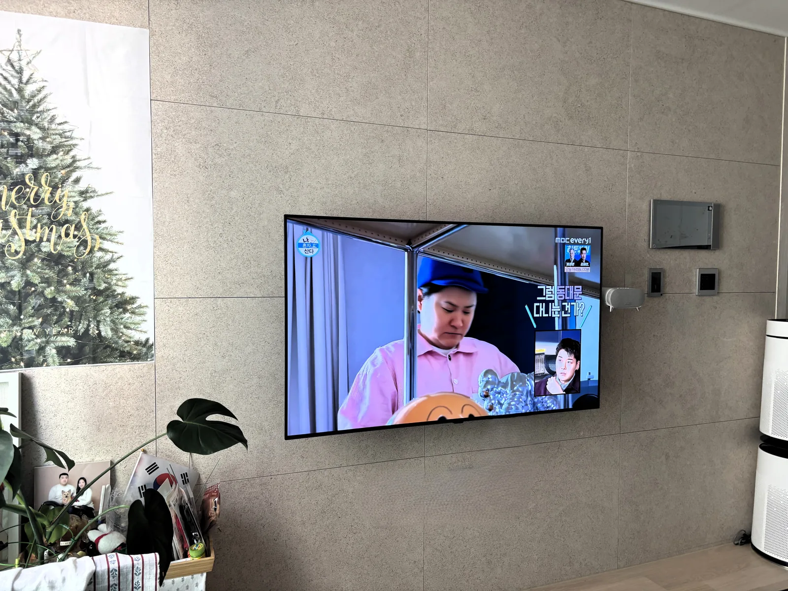 안양 범계동 벽걸이TV 설치 시공 사진