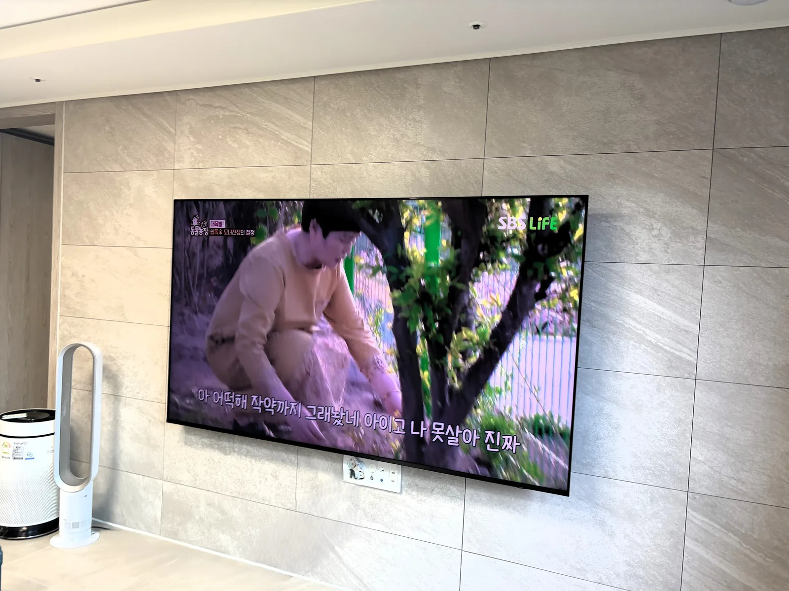 남양주 다산 신도시 대형 85인치 LG TV 시공 진건데시앙